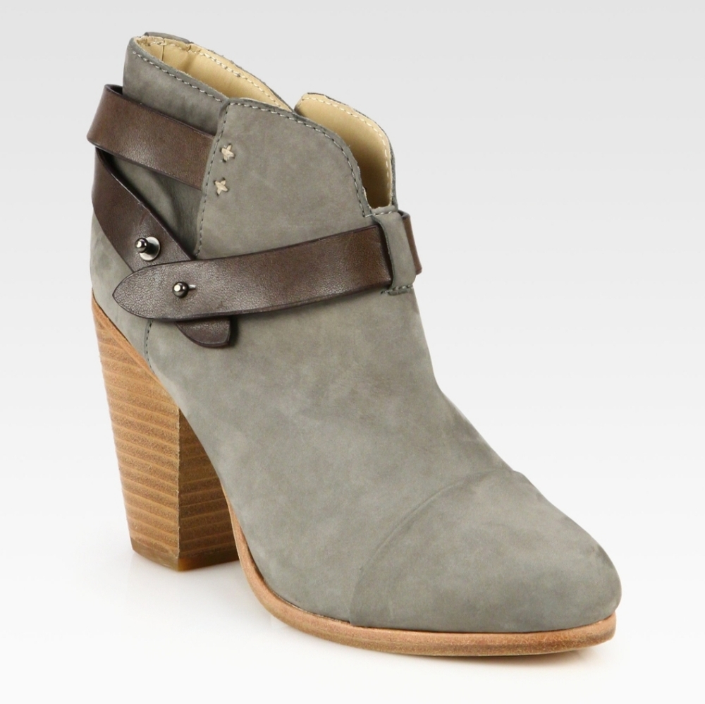 rag & bone | Harrow Grey Suede Booties | 40
